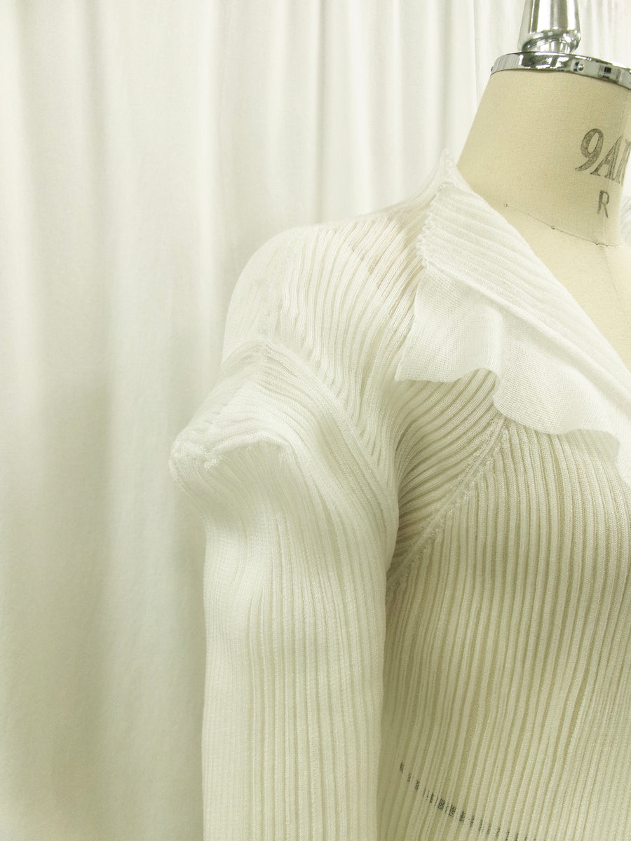 3D Sleeve Sheer Cardigan