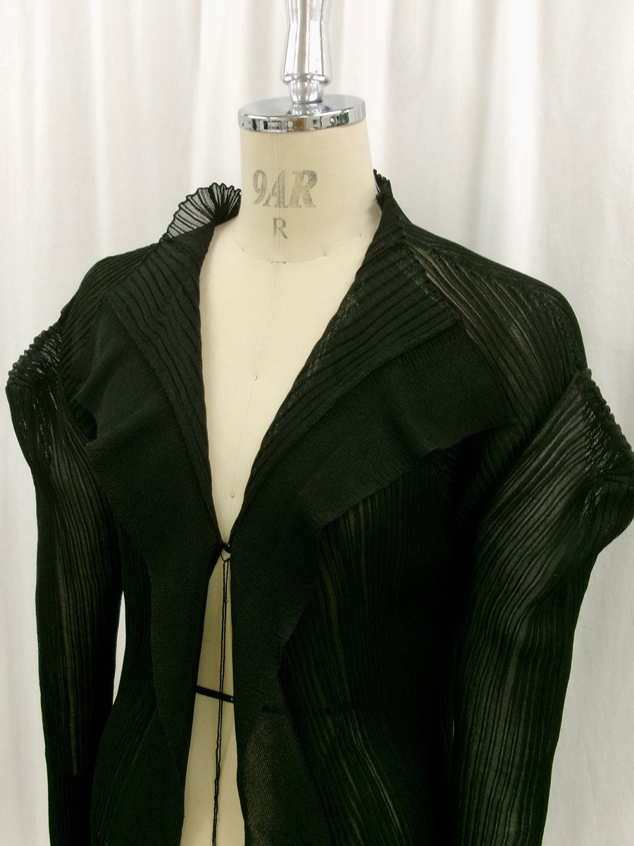 3D Sleeve Sheer Cardigan