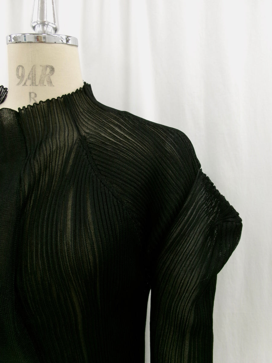 3D Sleeve Sheer Cardigan