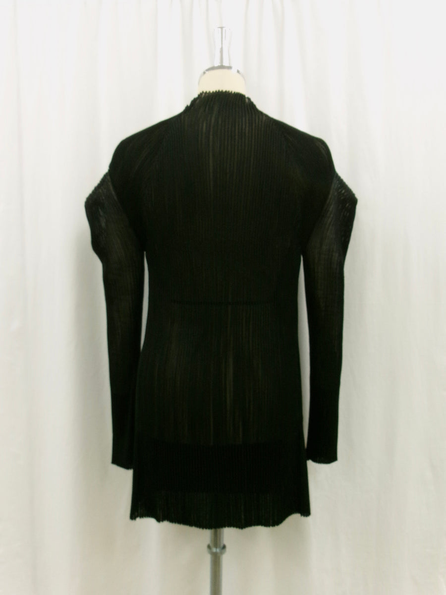 3D Sleeve Sheer Cardigan