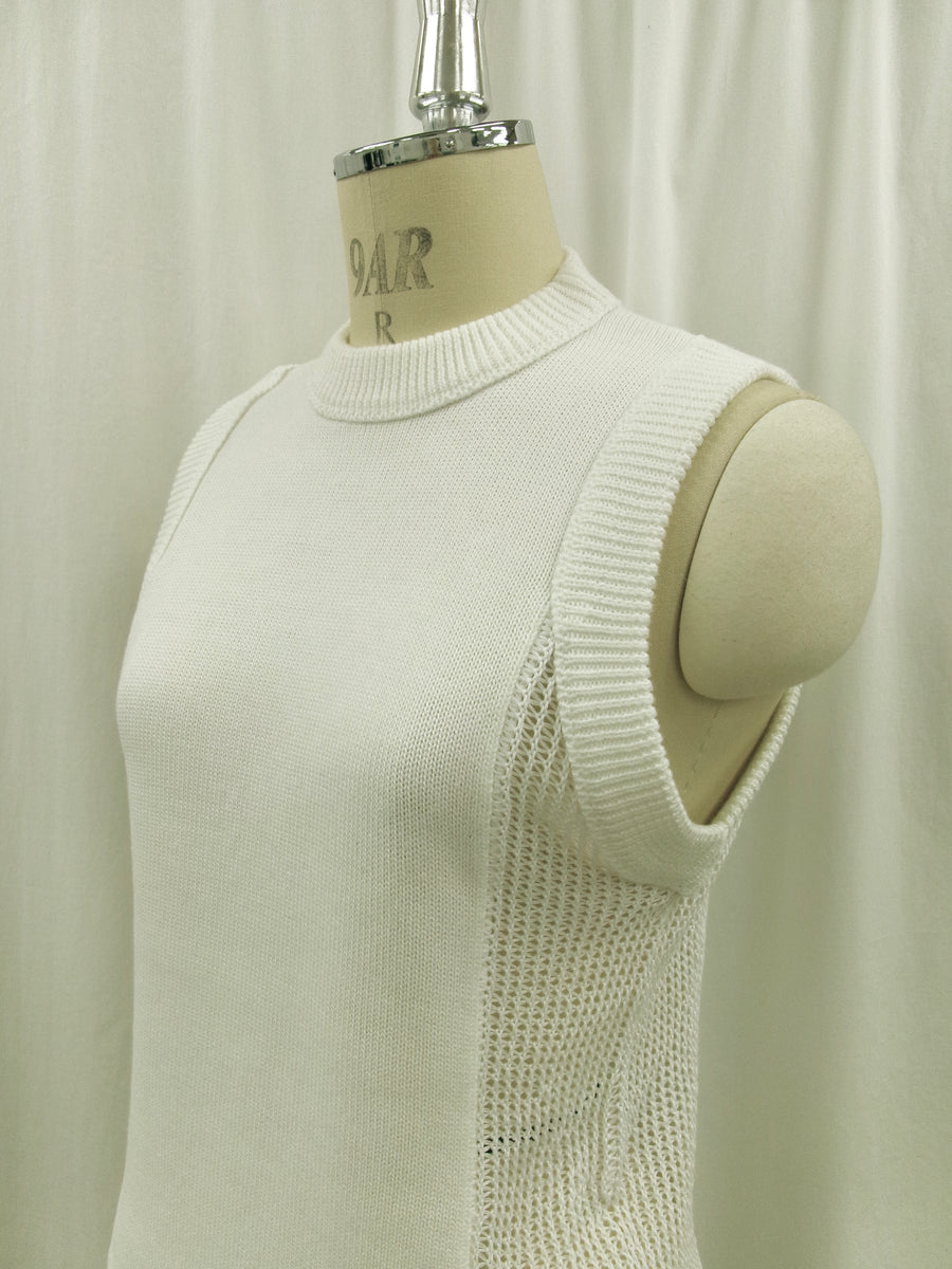 Back Hole Knit Tops