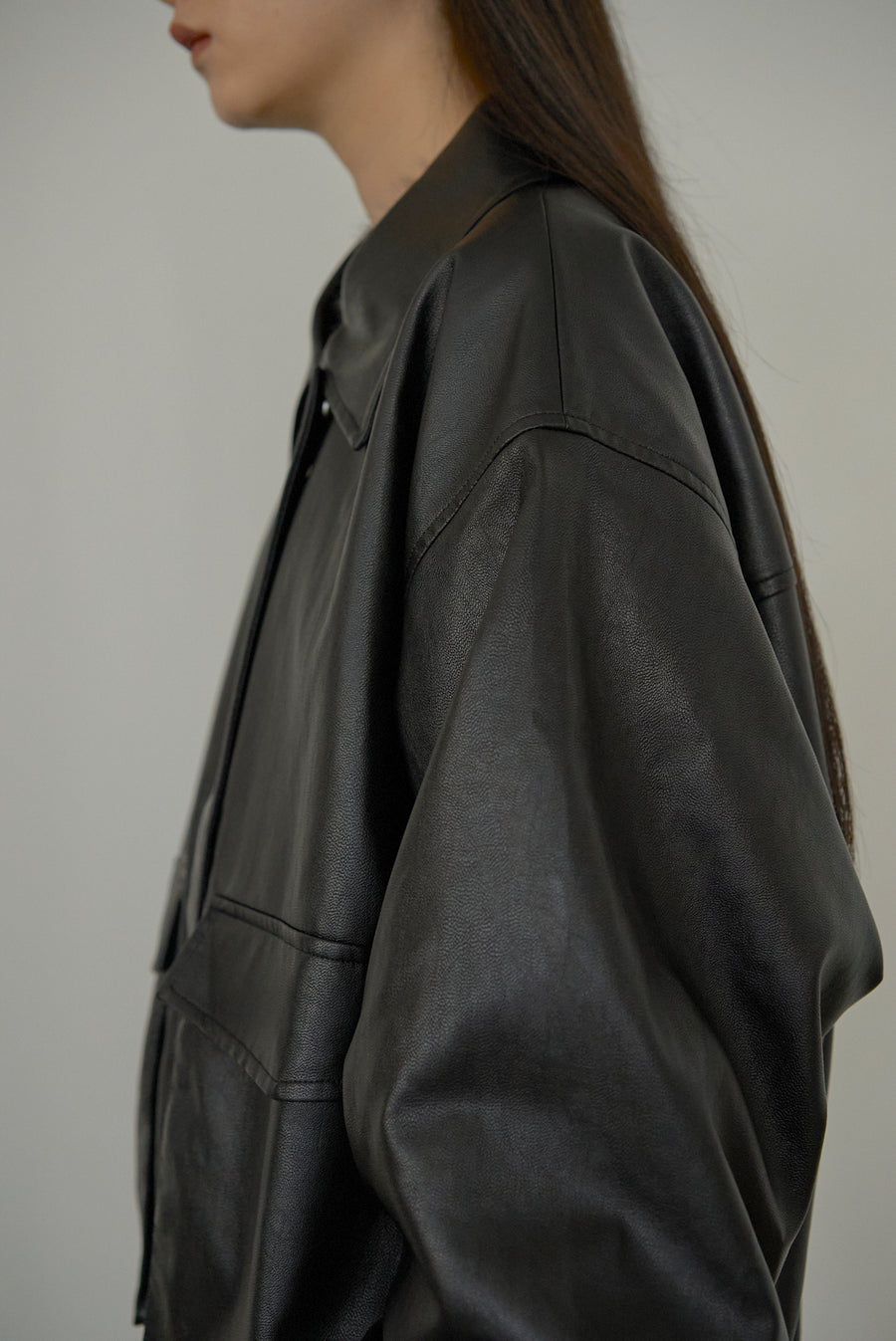 Fake leather Flight jacket