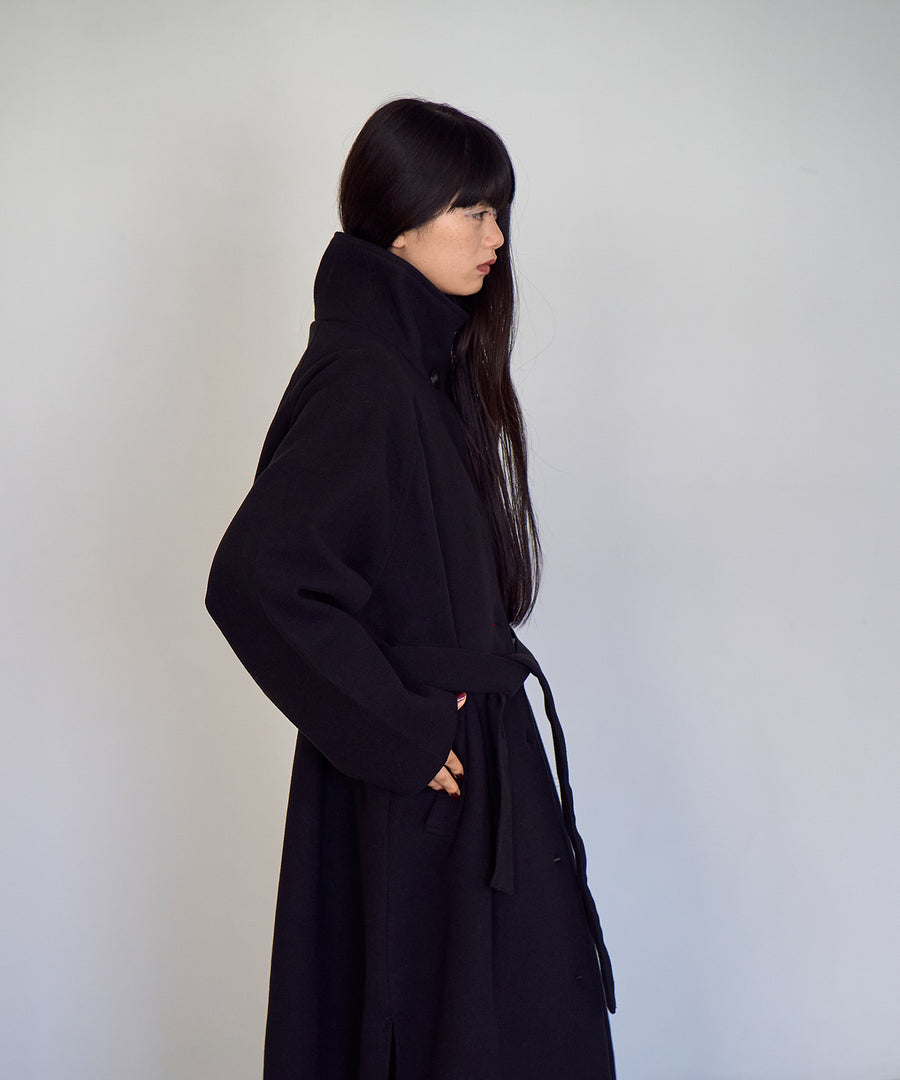 Fake wool Stand collar Coat