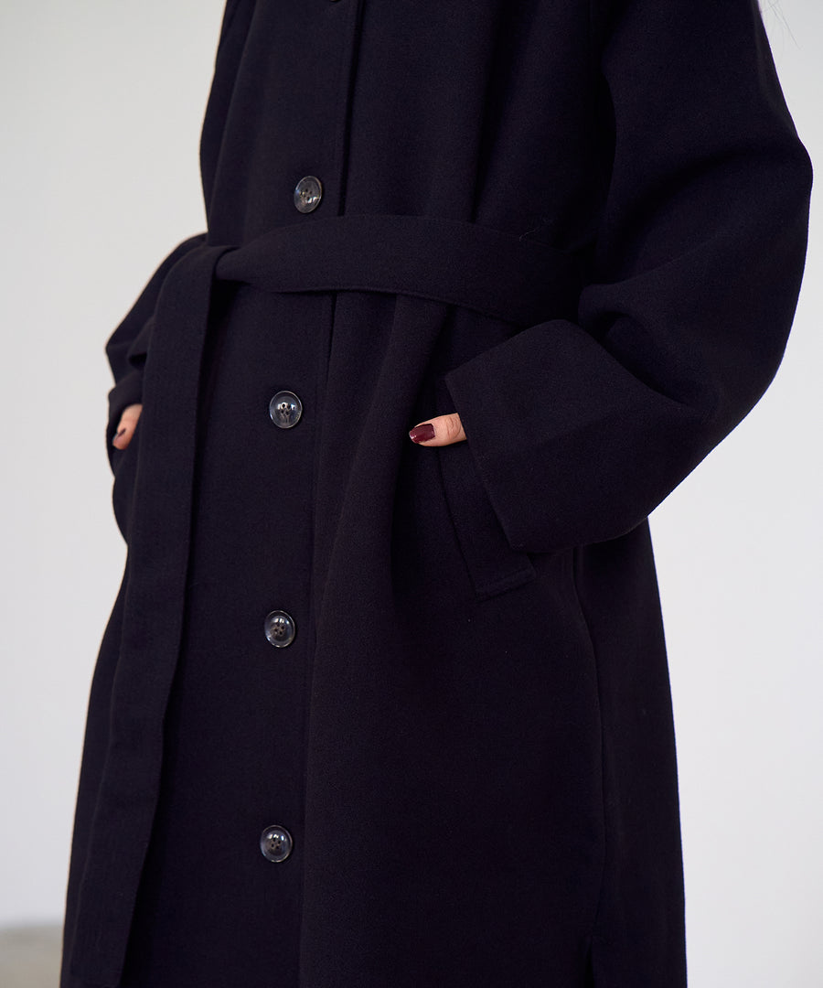 Fake wool Stand collar Coat