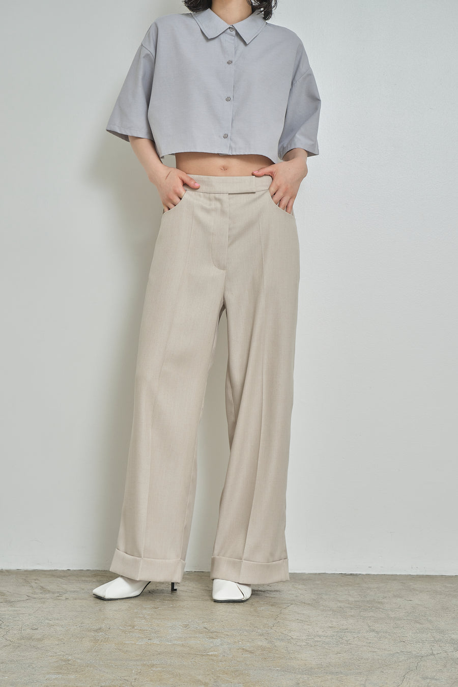 Double Hem Soft Wide Pants