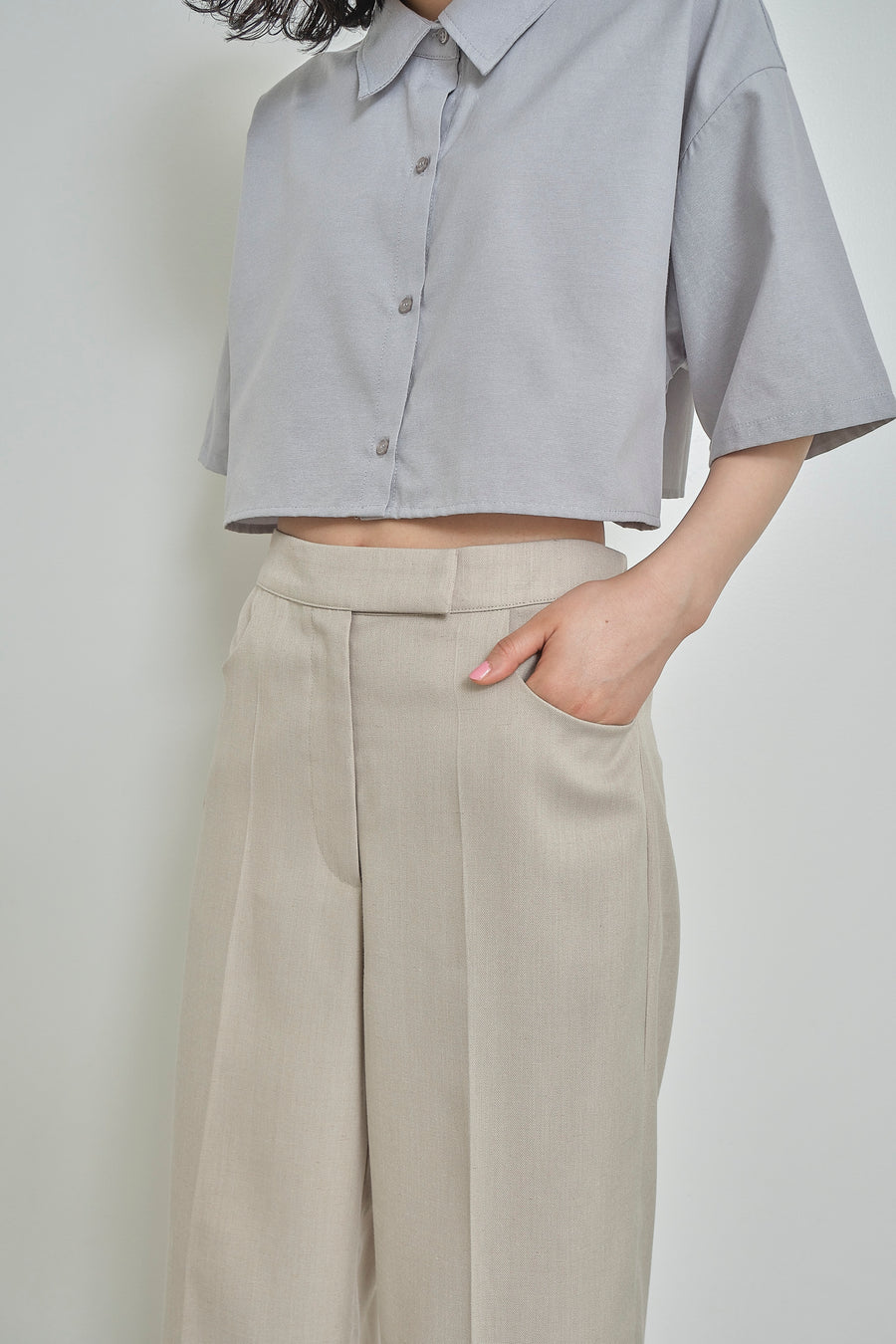 Double Hem Soft Wide Pants