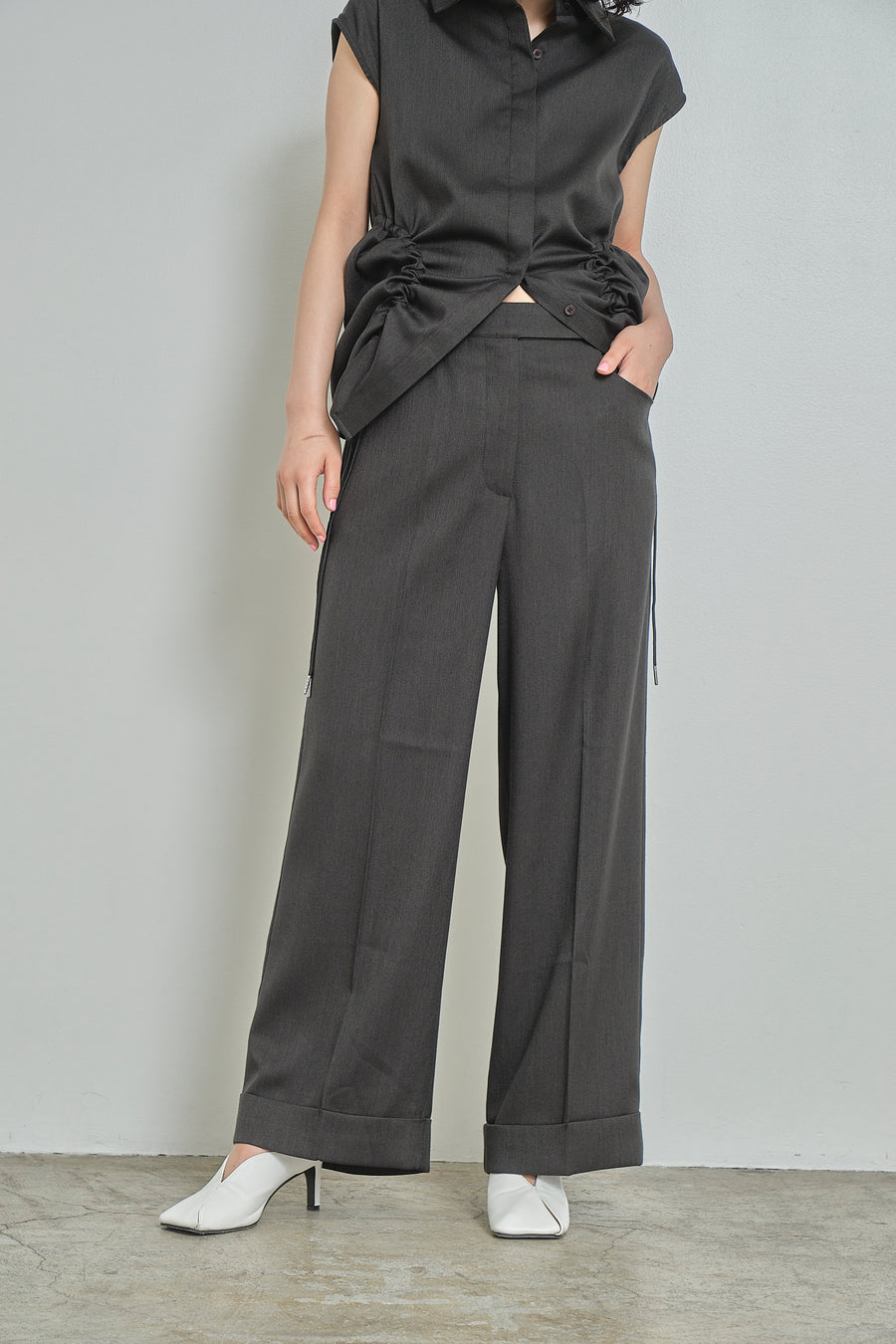 Double Hem Soft Wide Pants