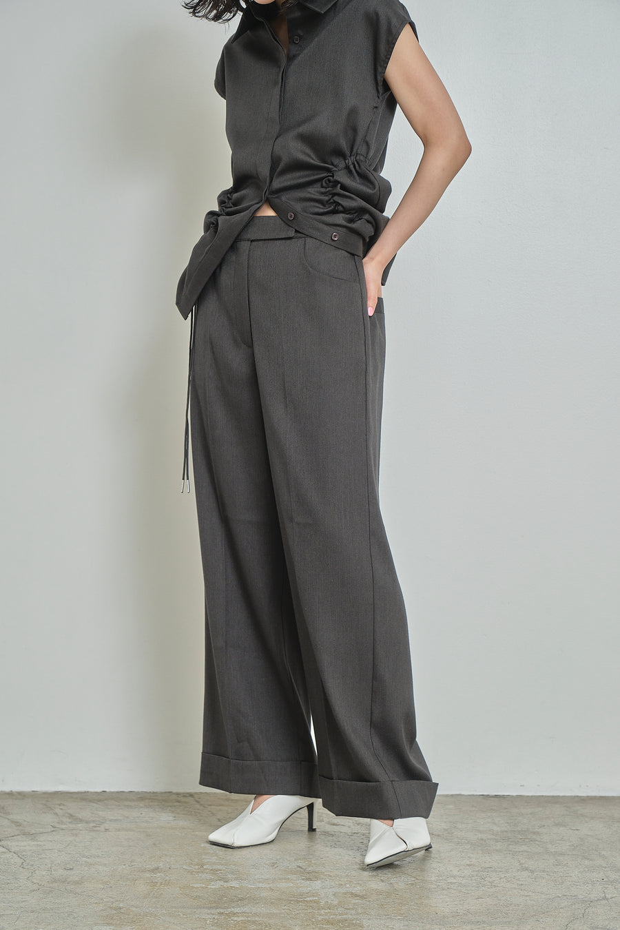 Double Hem Soft Wide Pants