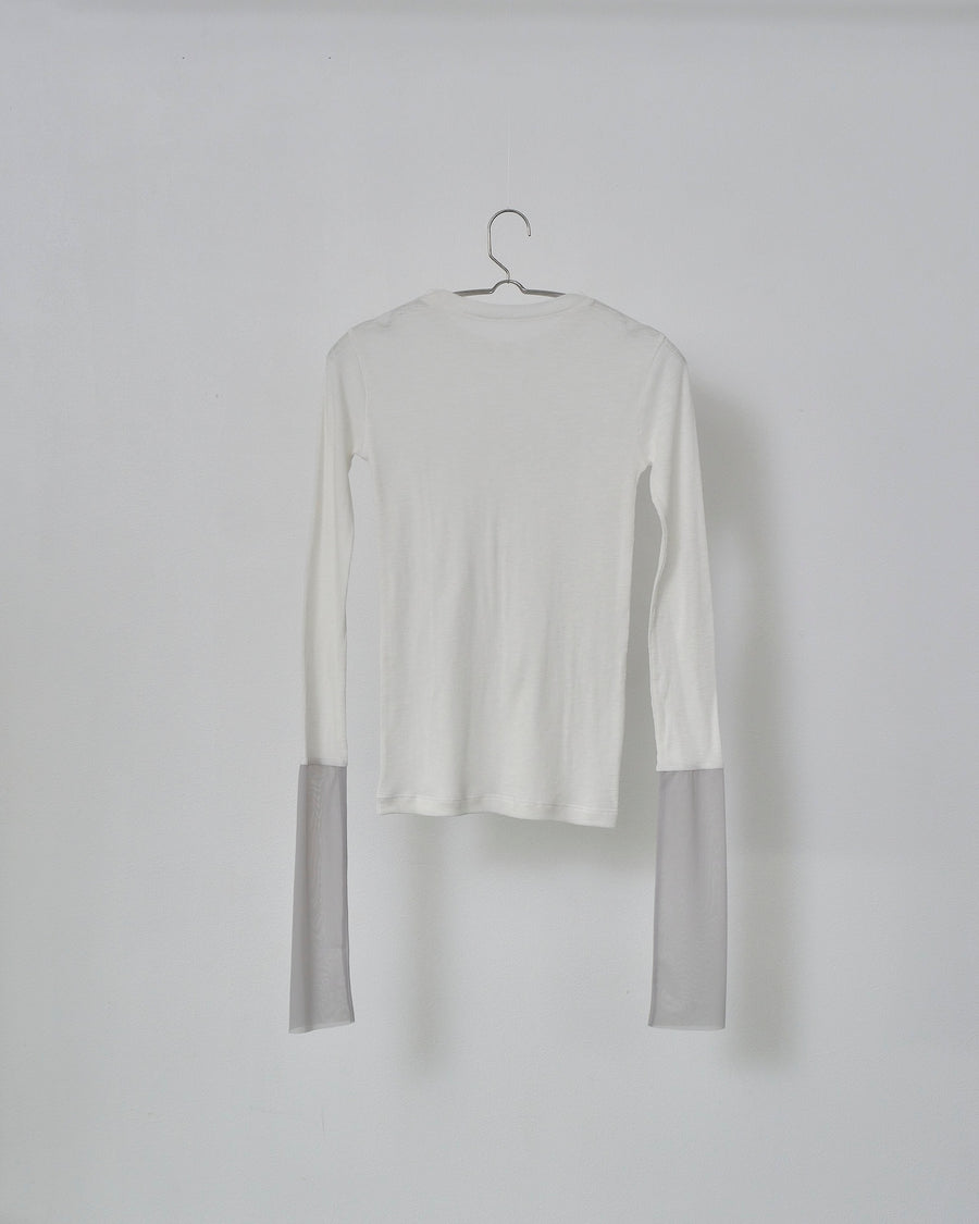 Sheer Cuffs Long Sleeve T