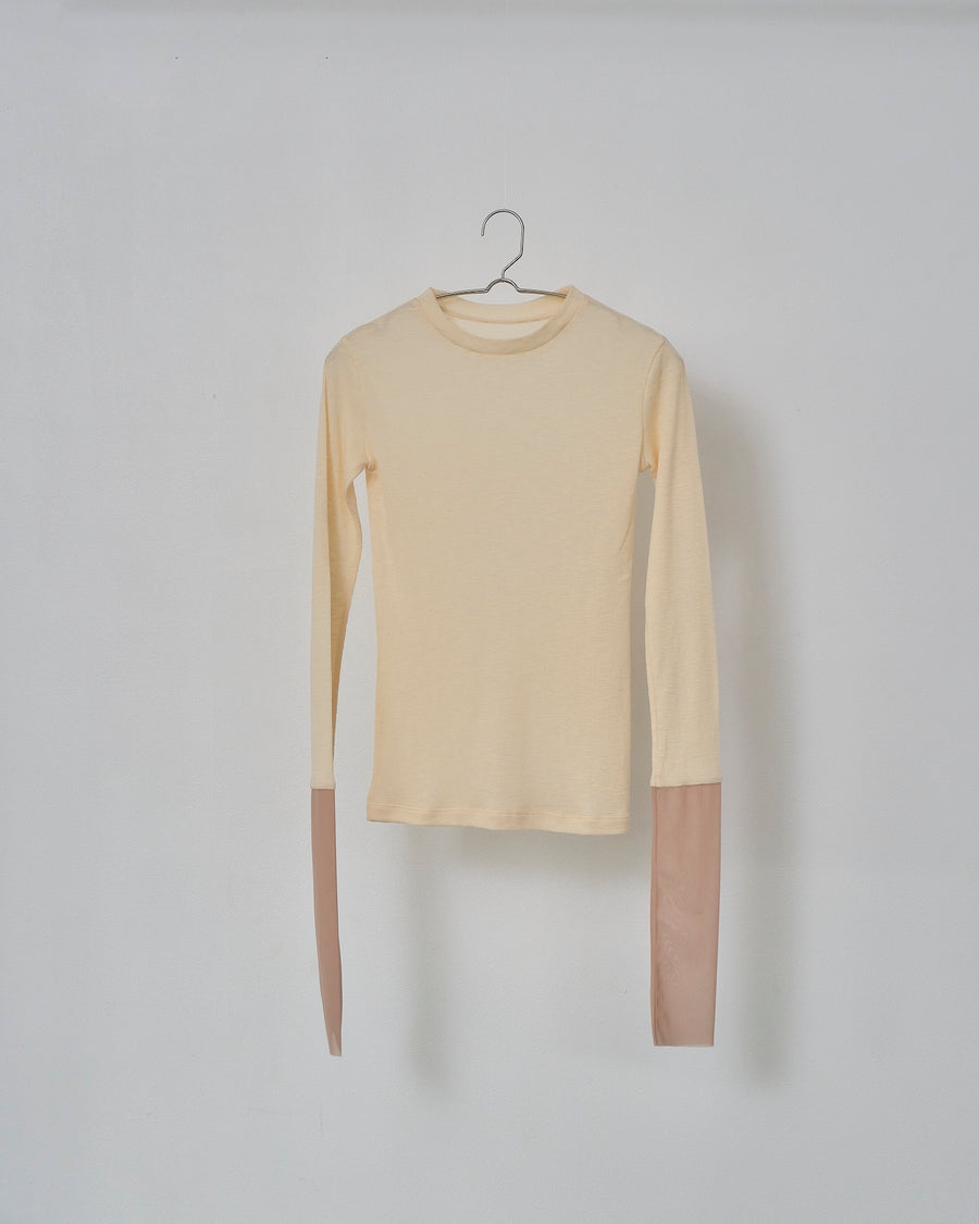 Sheer Cuffs Long Sleeve T