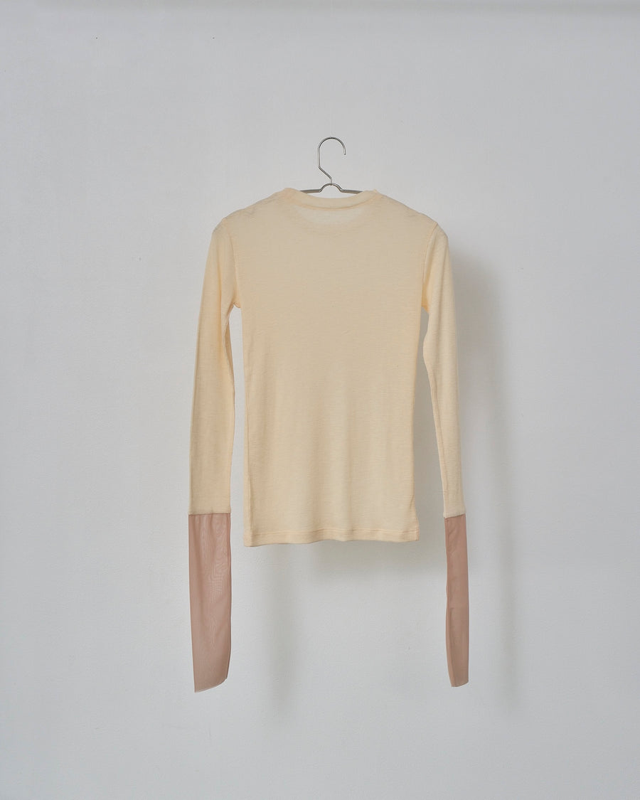 Sheer Cuffs Long Sleeve T