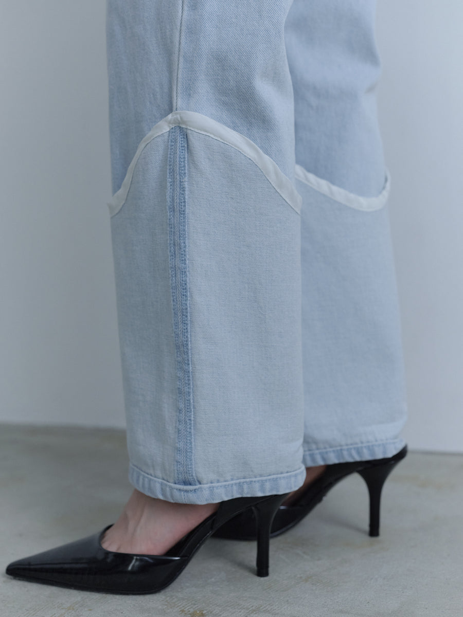 Layered Leg Cover Denim