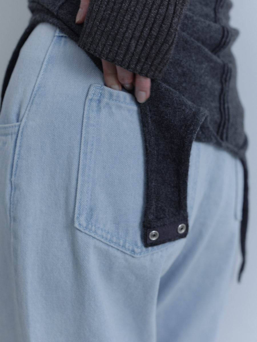 Layered Leg Cover Denim