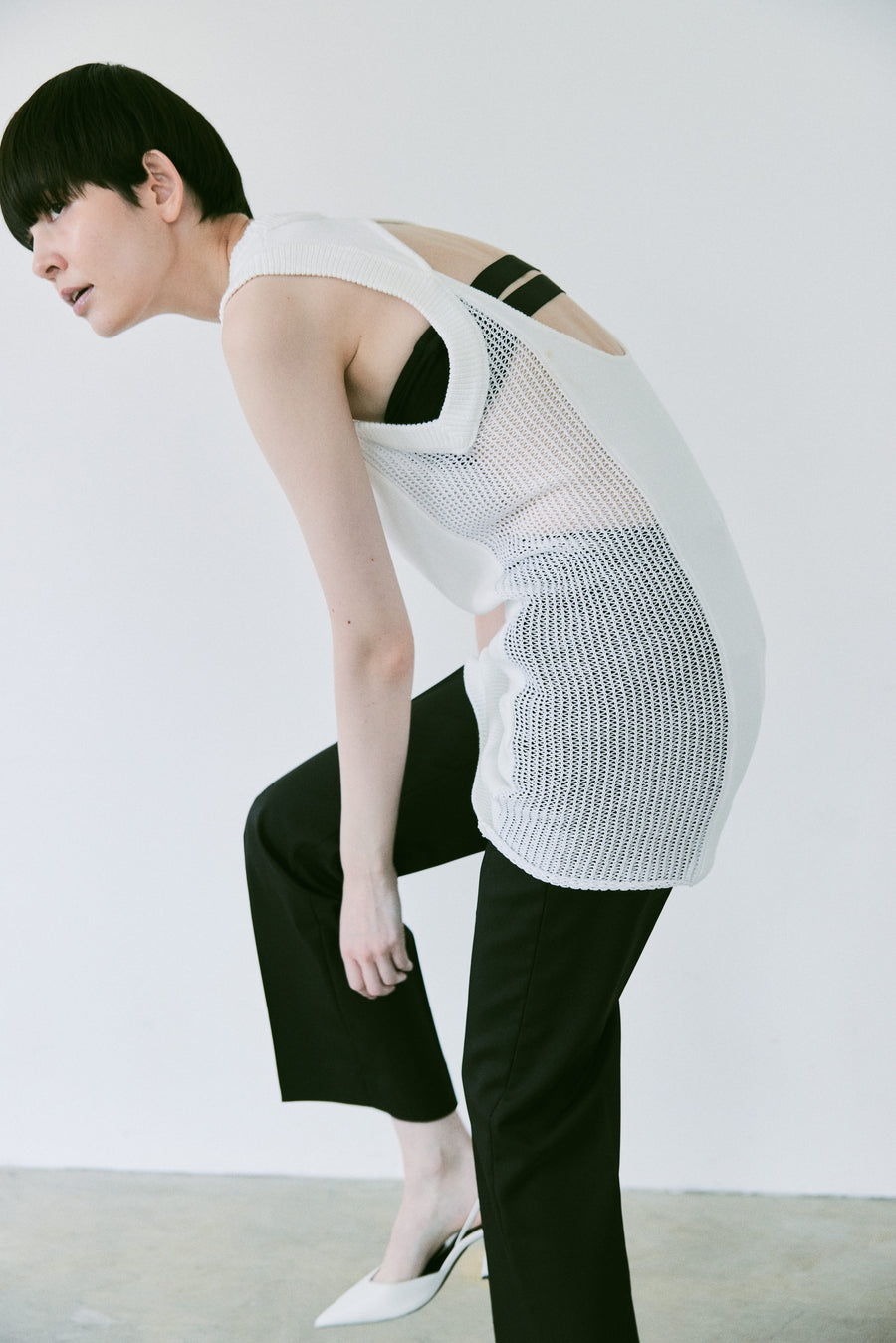 Back Hole Knit Tops