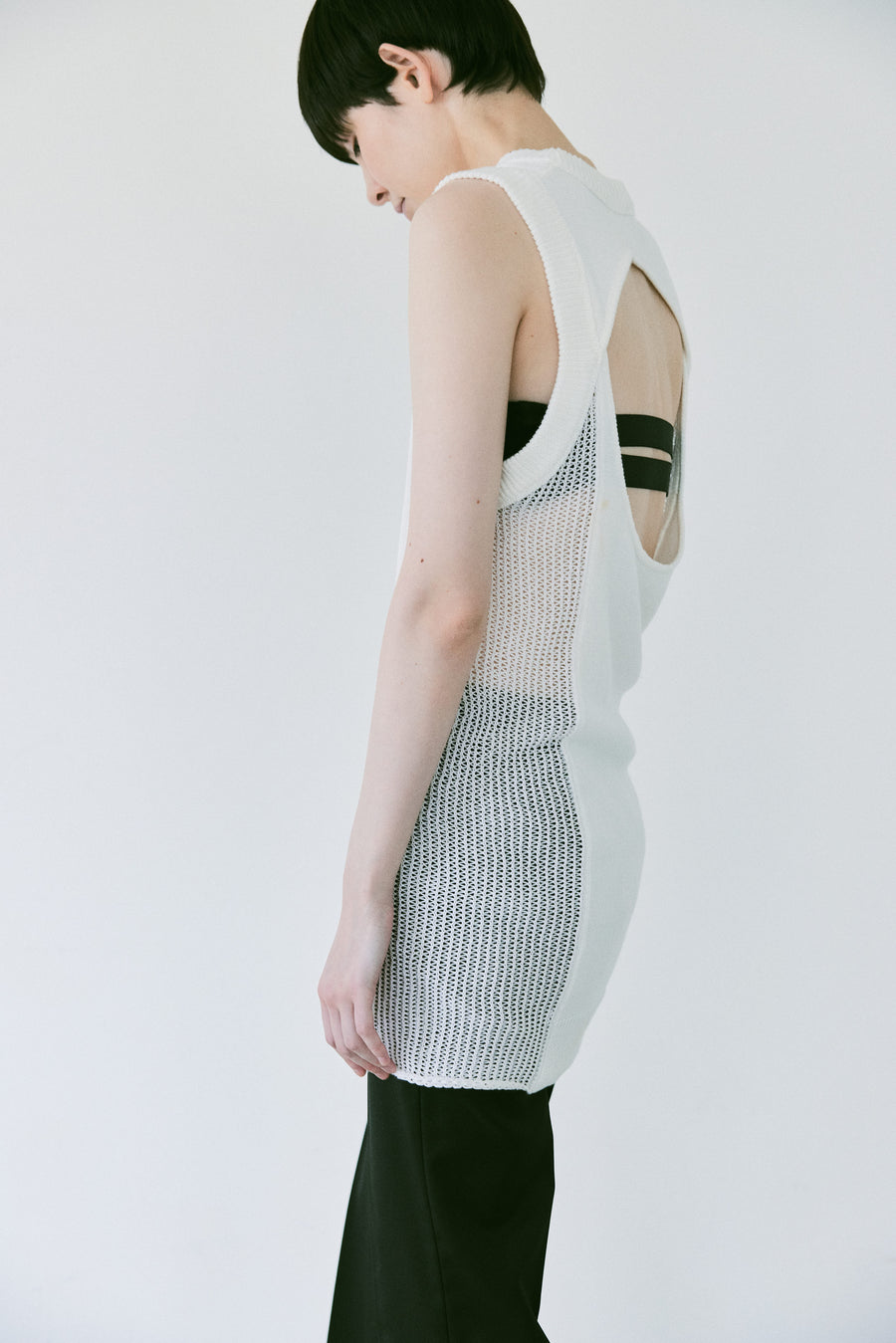 Back Hole Knit Tops