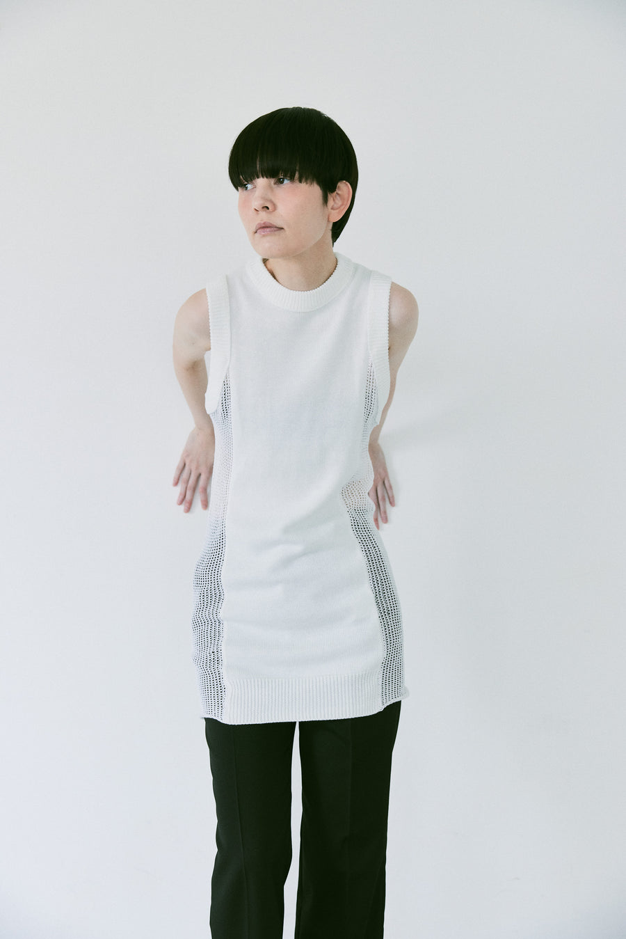 Back Hole Knit Tops