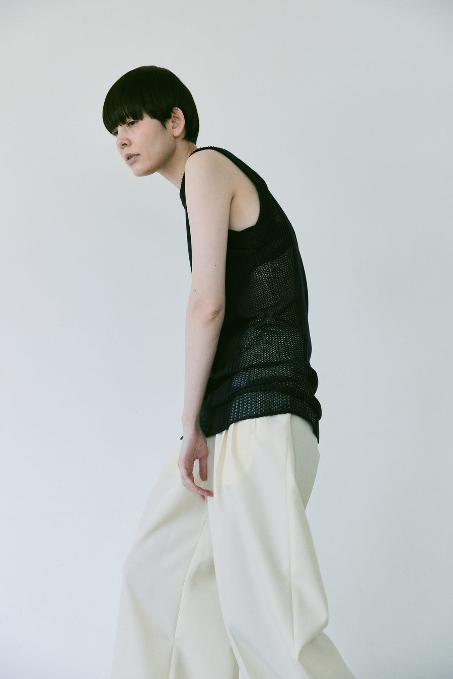 Back Hole Knit Tops