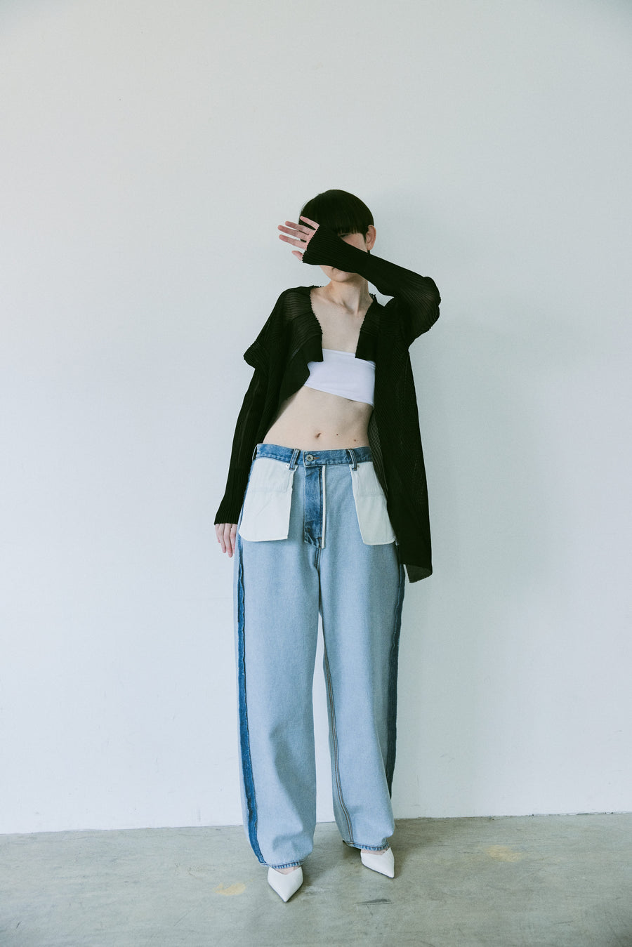 3D Sleeve Sheer Cardigan