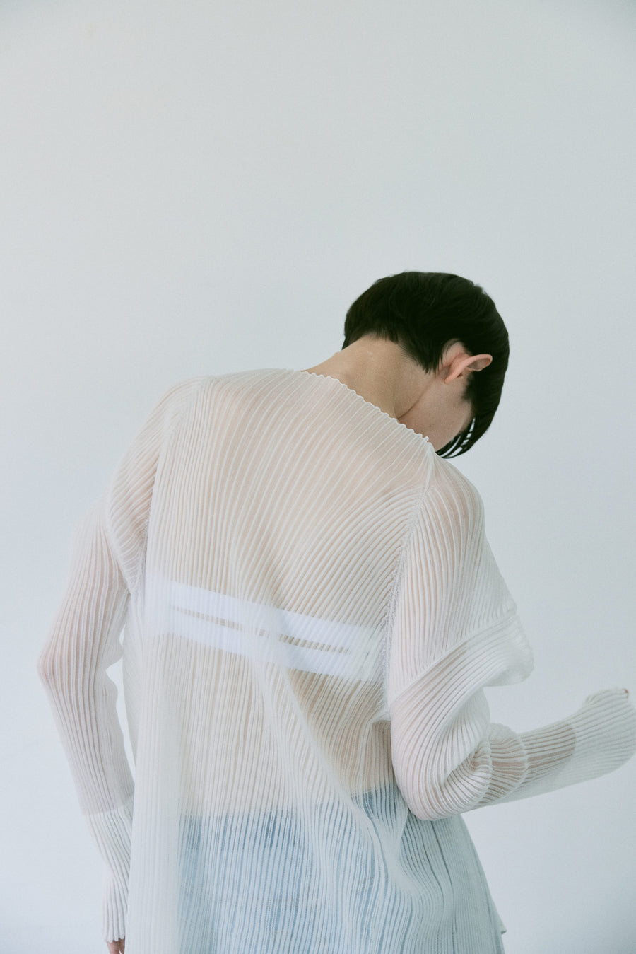 ニット セーター 「Abor」3D Sleeve Sheer Cardigan/3Dスリーブシアーカーディガン レディース セール】【Abor】3D Sleeve Sheer Cardigan/3Dスリーブシアー