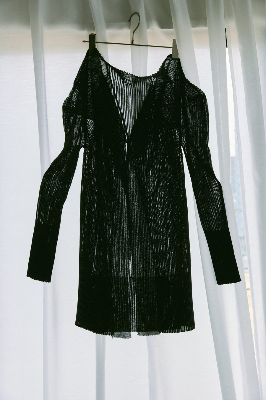 3D Sleeve Sheer Cardigan