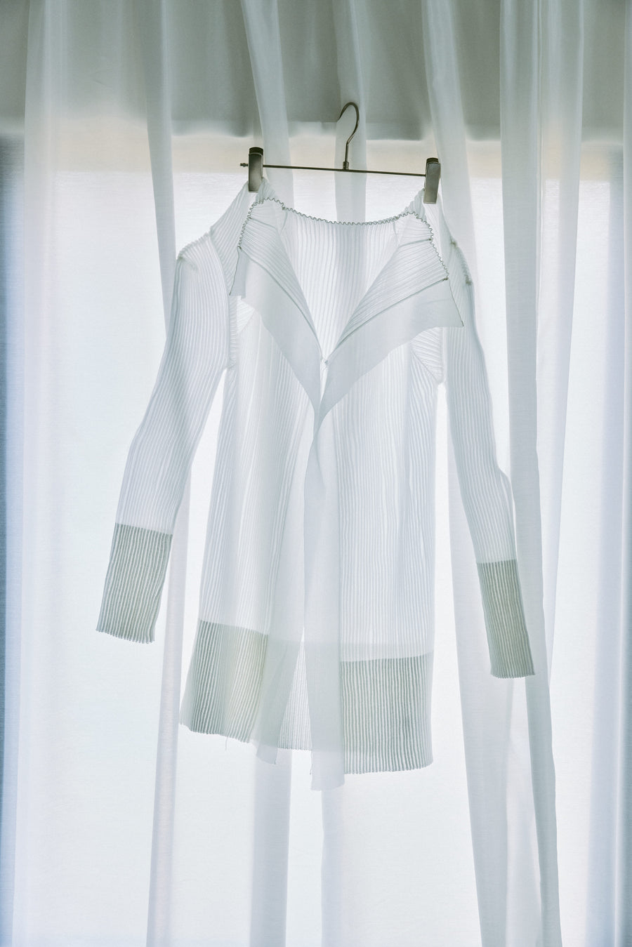 3D Sleeve Sheer Cardigan