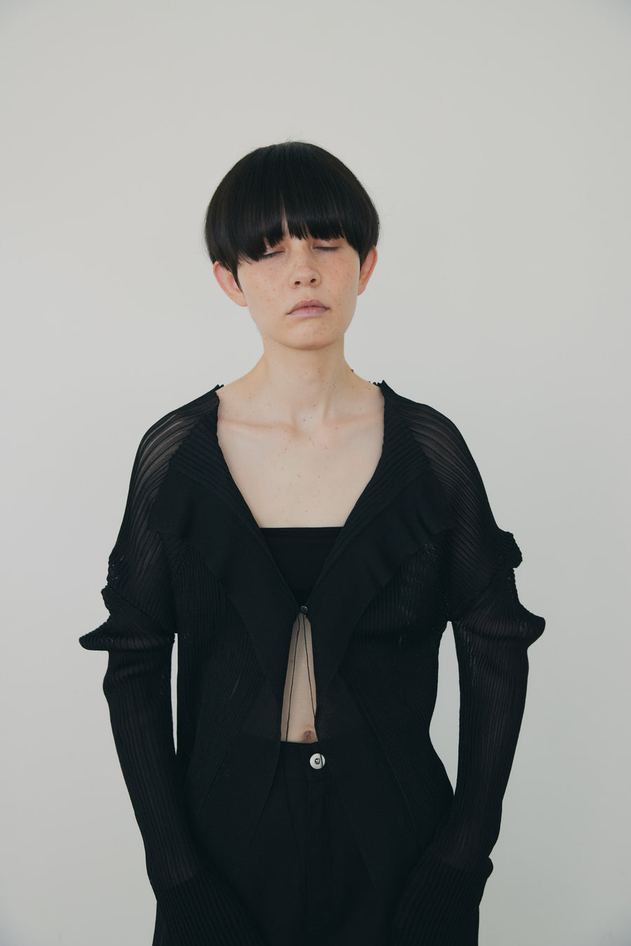 3D Sleeve Sheer Cardigan