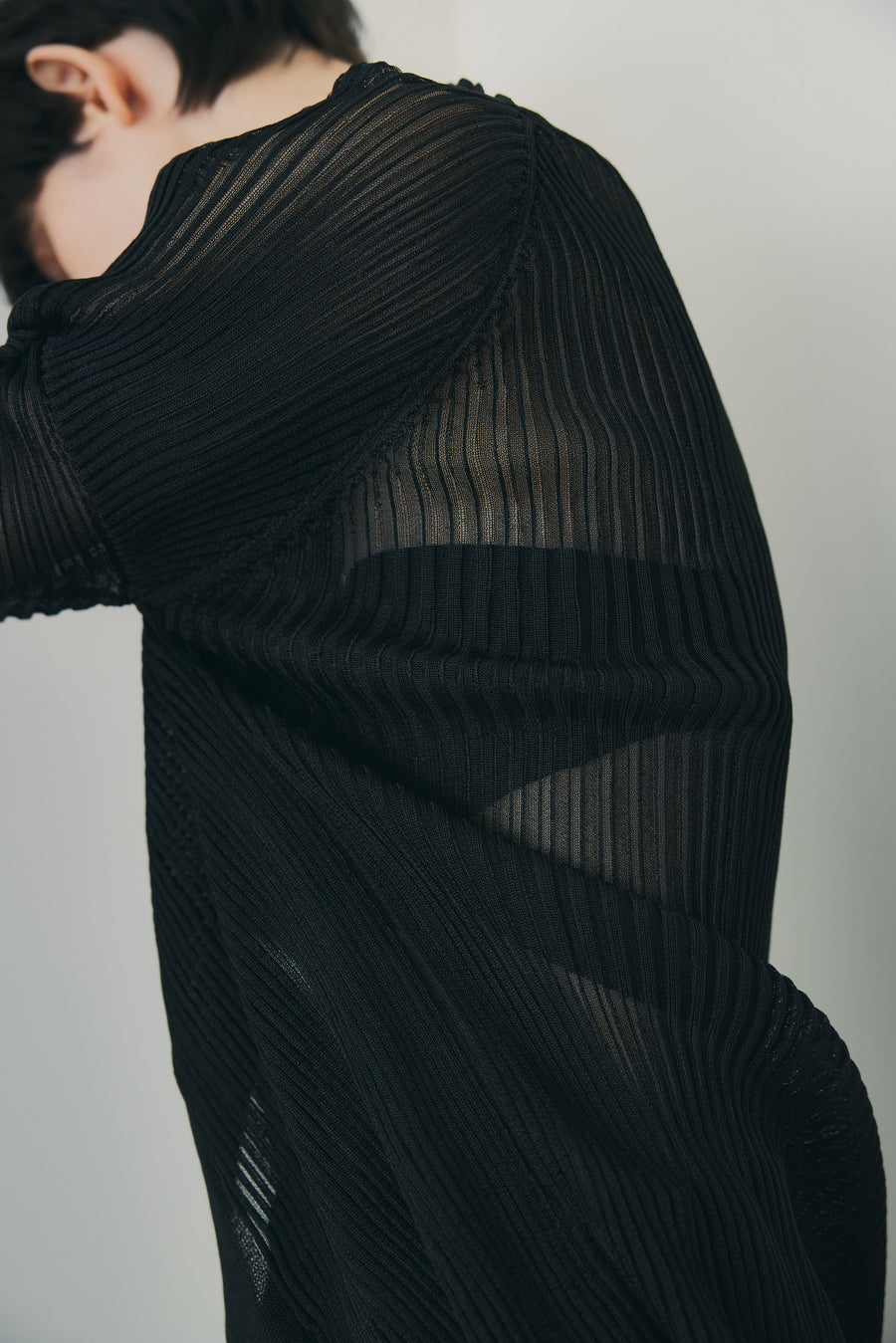 3D Sleeve Sheer Cardigan