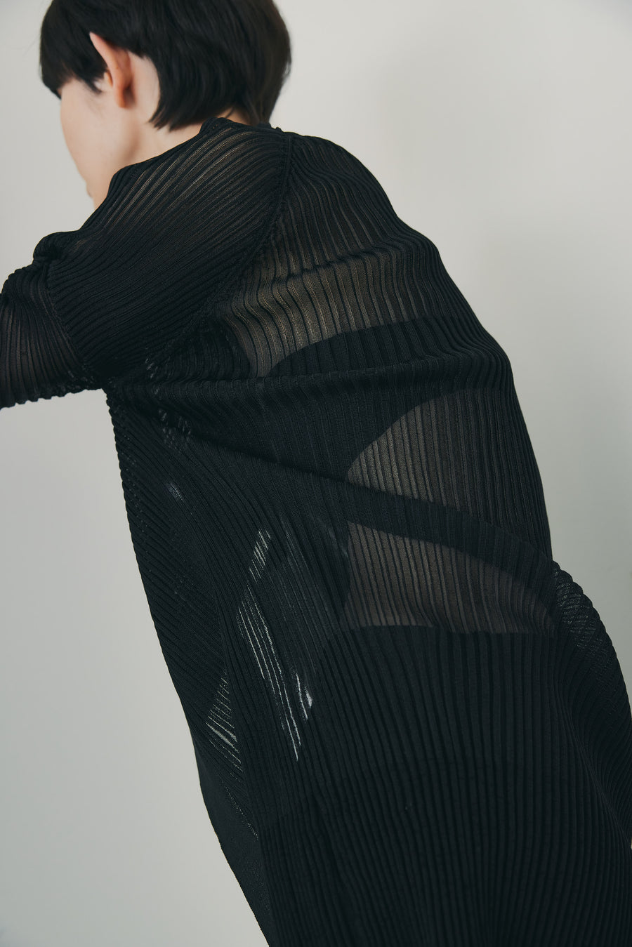 3D Sleeve Sheer Cardigan