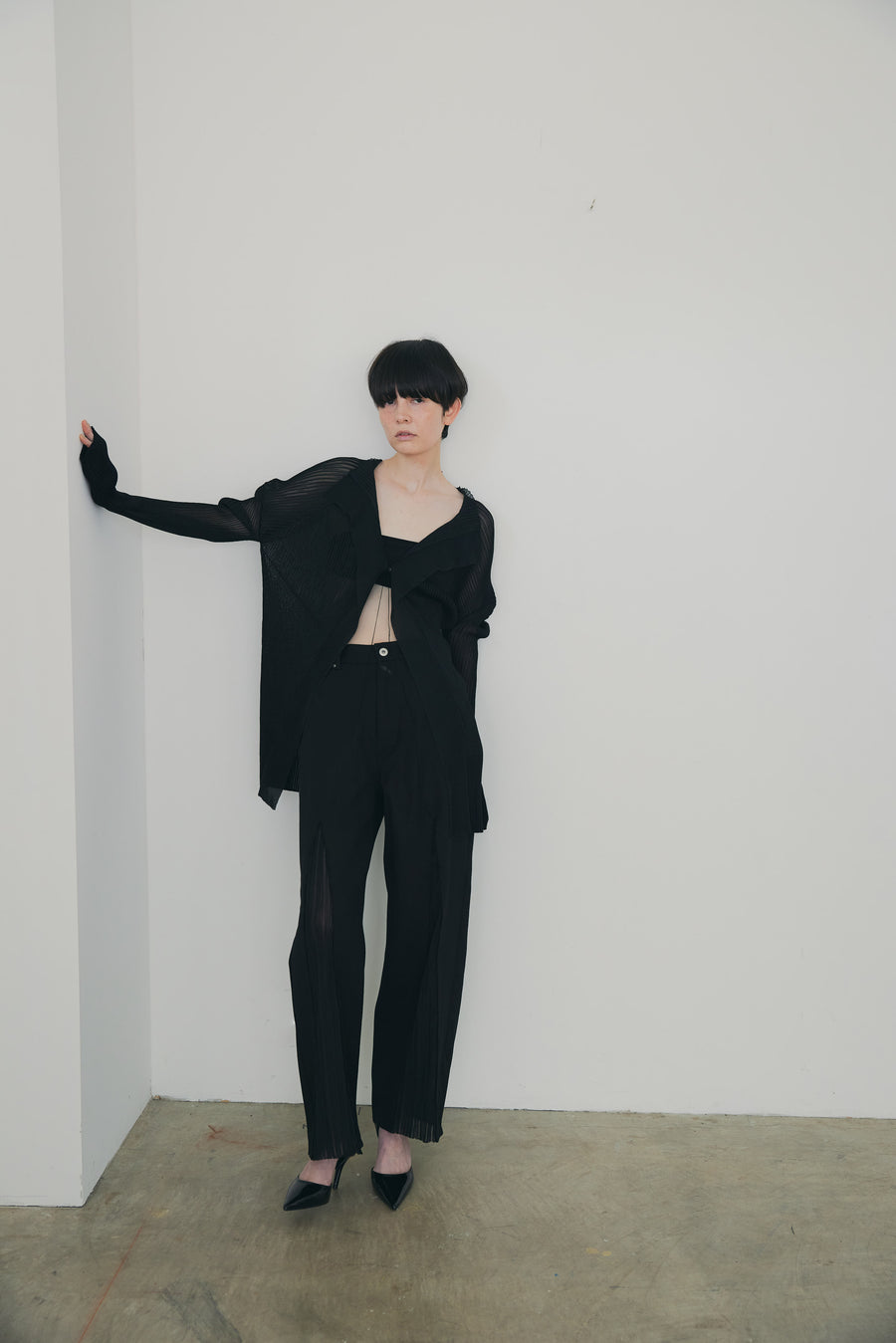3D Sleeve Sheer Cardigan