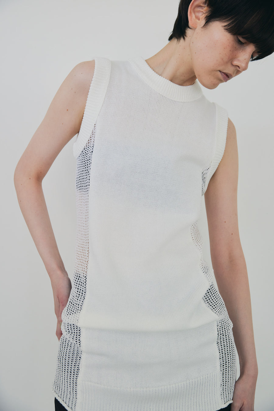 Back Hole Knit Tops