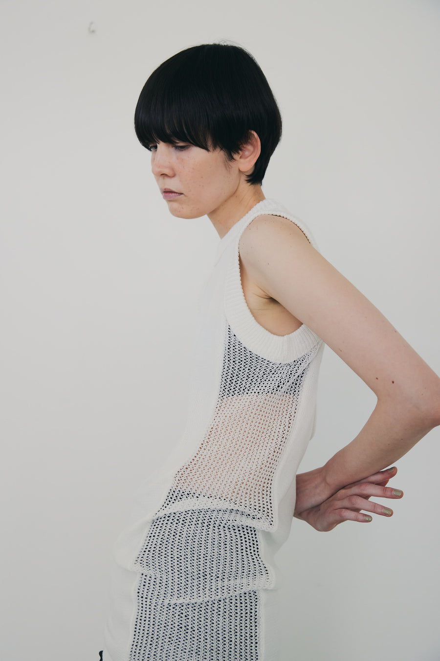 Back Hole Knit Tops