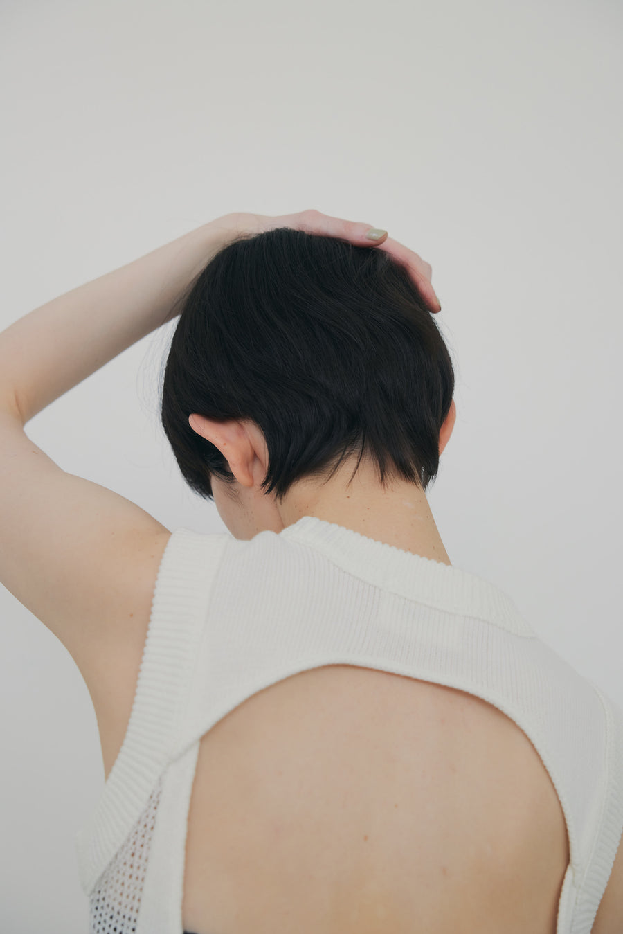 Back Hole Knit Tops