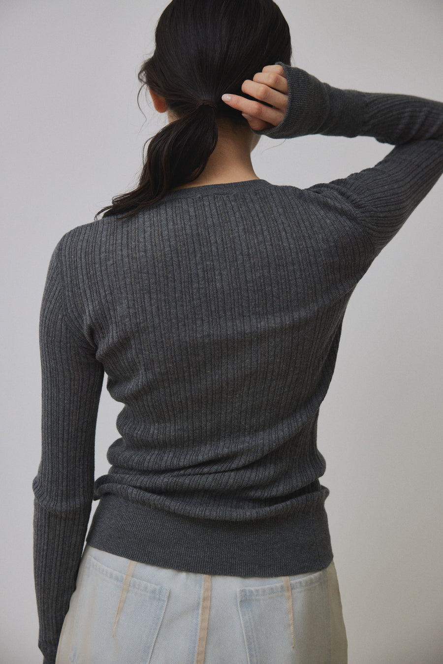 Random Rib Pullover